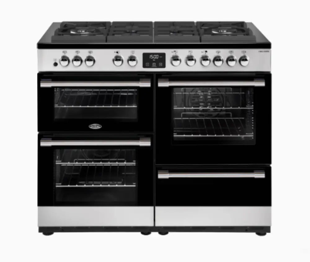 Belling BCC1100GTGSS 110cm CookCentre Deluxe Gas-Through-Glass Freestanding Cooker – Stainless Steel - Freestanding Oven