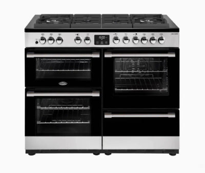 Belling BCC1100GTGSS 110cm CookCentre Deluxe Gas-Through-Glass Freestanding Cooker – Stainless Steel - Freestanding Oven