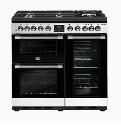 Belling BCC900GTGSS 90cm CookCentre Deluxe Gas-Through-Glass Freestanding Cooker – Stainless Steel - Freestanding Oven