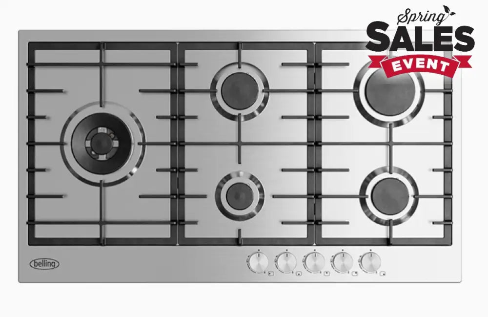 Belling BDC905LS 90cm Gas Cooktop Stainless Steel Cooktops