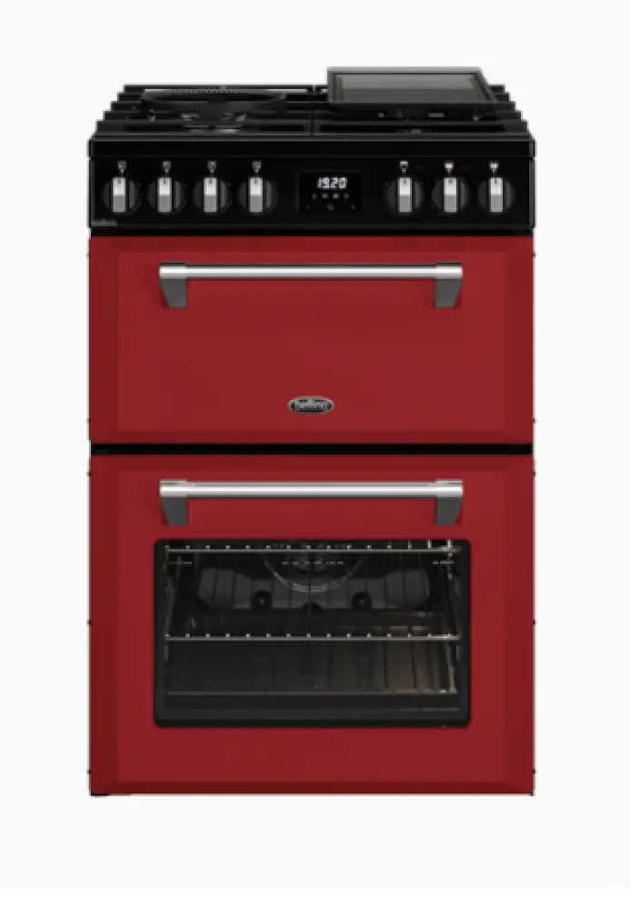 Belling BMR60DODFCHR 60cm Colour Boutique Mini Richmond Dual Fuel Freestanding Cooker – Chilli Red - Freestanding Oven