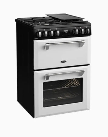 Belling BMR60DODFW 60cm Mini Richmond Dual Fuel Freestanding Cooker – White - Freestanding Oven