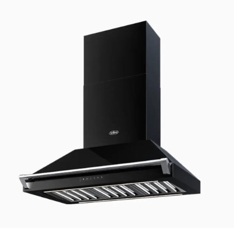 Belling BPC90BR 90cm Pyramid Canopy Rangehood – Gloss Black - Rangehoods