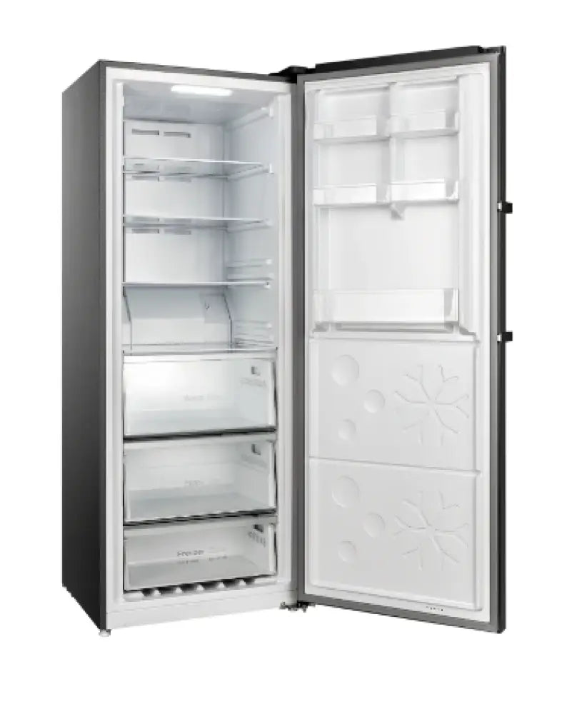 CHiQ CSH379NBSR3 380L Hybrid Vertical Freezer Right Hinge Black Steel Freezer OR Fridge Hybrid
