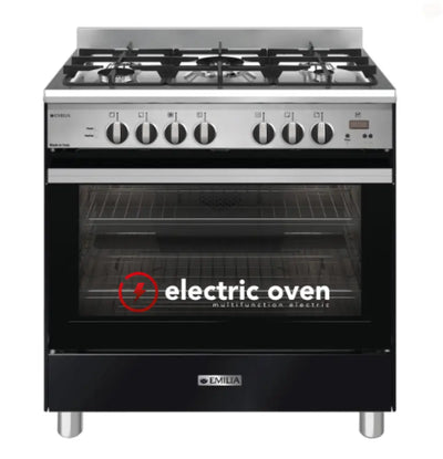 Emilia EM865GEMB 80cm Dual Fuel Freestanding Cooker – Matt Black - Freestanding Oven