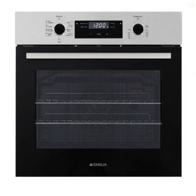 Emilia EMF65EN 60cm Built-In Fan Forced Electric Oven – Black Glass - Built in Ovens
