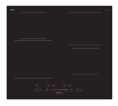 Emilia EMIND64FIT 60cm 4 Zone Induction Cooktop – Black Ceramic Glass - Cooktops