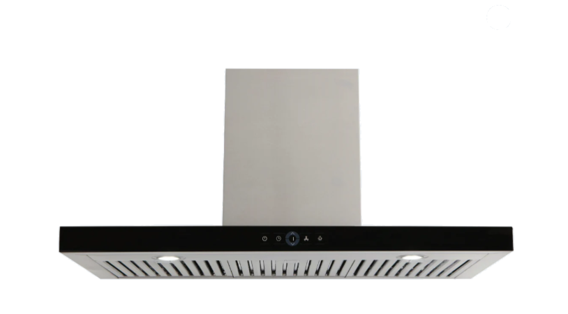 Technika FHEE229SC9S-5 90cm Black Glass & Stainless Steel Canopy Rangehood