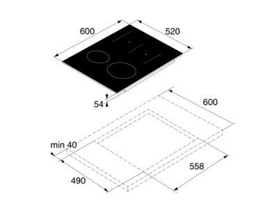 ASKO HI1621G 60cm Induction Cooktop - Black Ceramic Glass