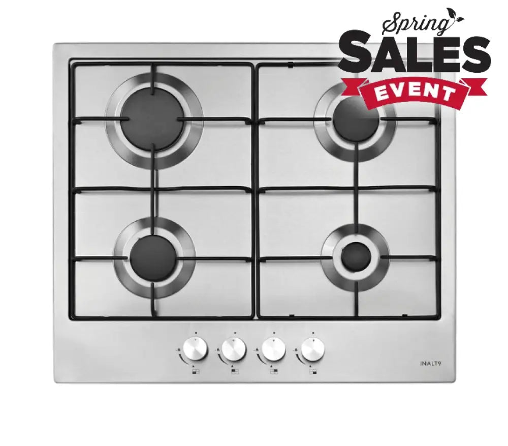 Inalto ICG6F 60cm Gas Cooktop Stainless Steel Cooktops