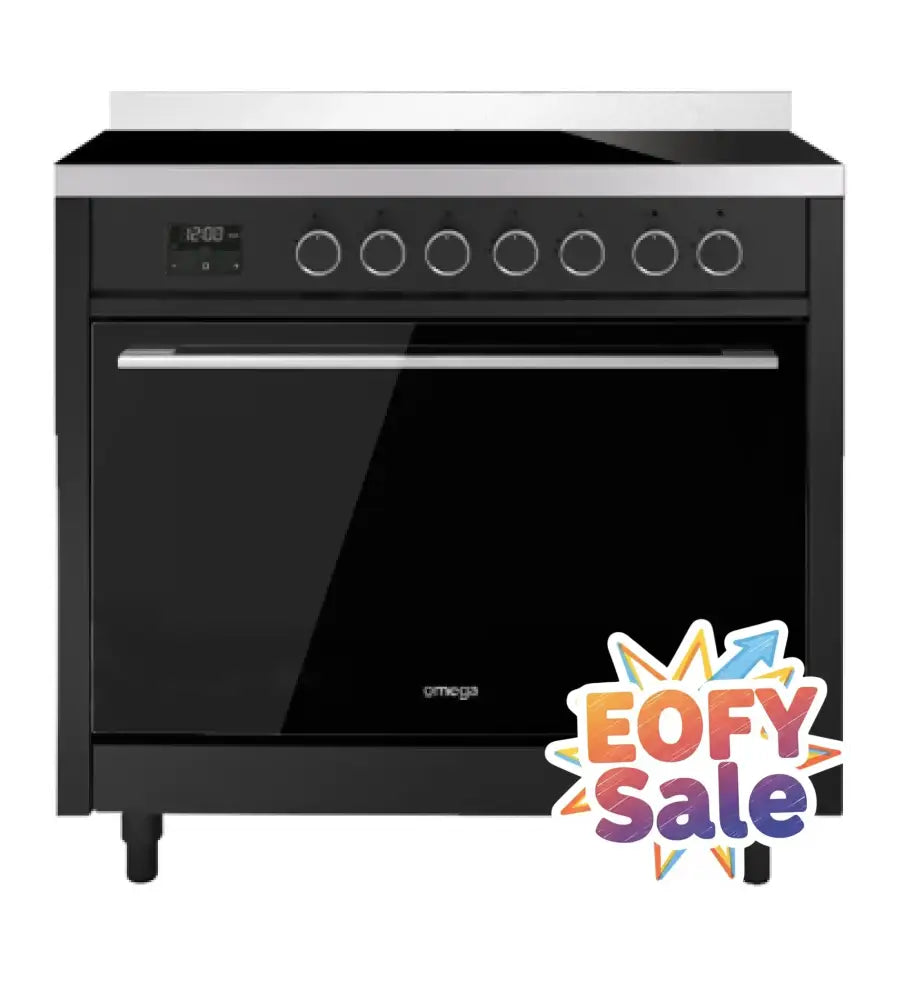 Omega OFOIC908BCOM 90cm Freestanding Cooker with Induction Cooktop - Freestanding Oven
