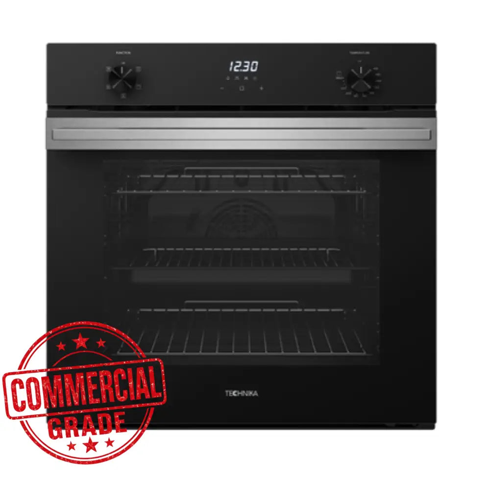 Technika TO605TX 60cm Built-In Multifunction Oven – Stainless Steel & Black Glass - Built in Ovens